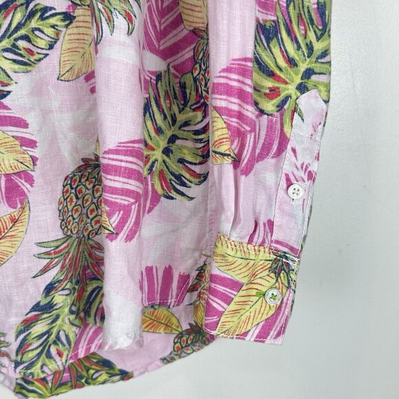 Tommy Bahama Women's Parc Linen Resort Coastal Tropical Camp Shirt Size XL Multi - Picture 5 of 13